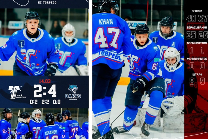 Полуфинал плей-офф Лиги «Жастар»: «Торпедо» - «Барыс» 2:4