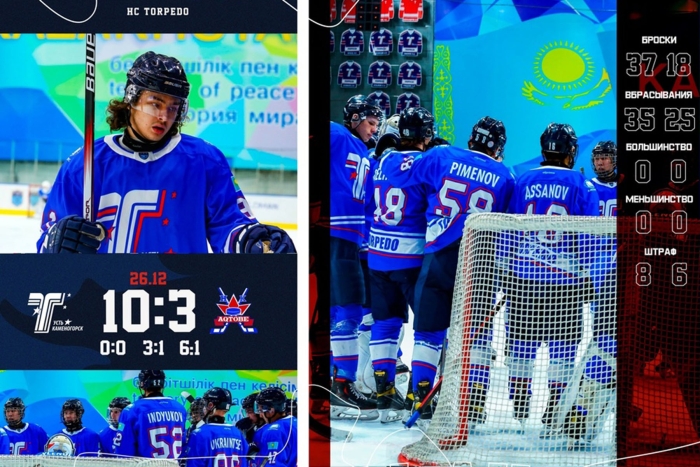 Лига «Жастар»: «Торпедо» - «Актобе» 10:3